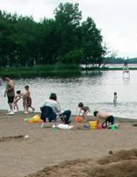 Families Enjoying Jamesville Beach 