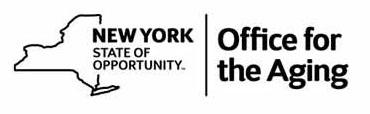 NYS of Opportunity logo containing NYS line art, Office for the Aging