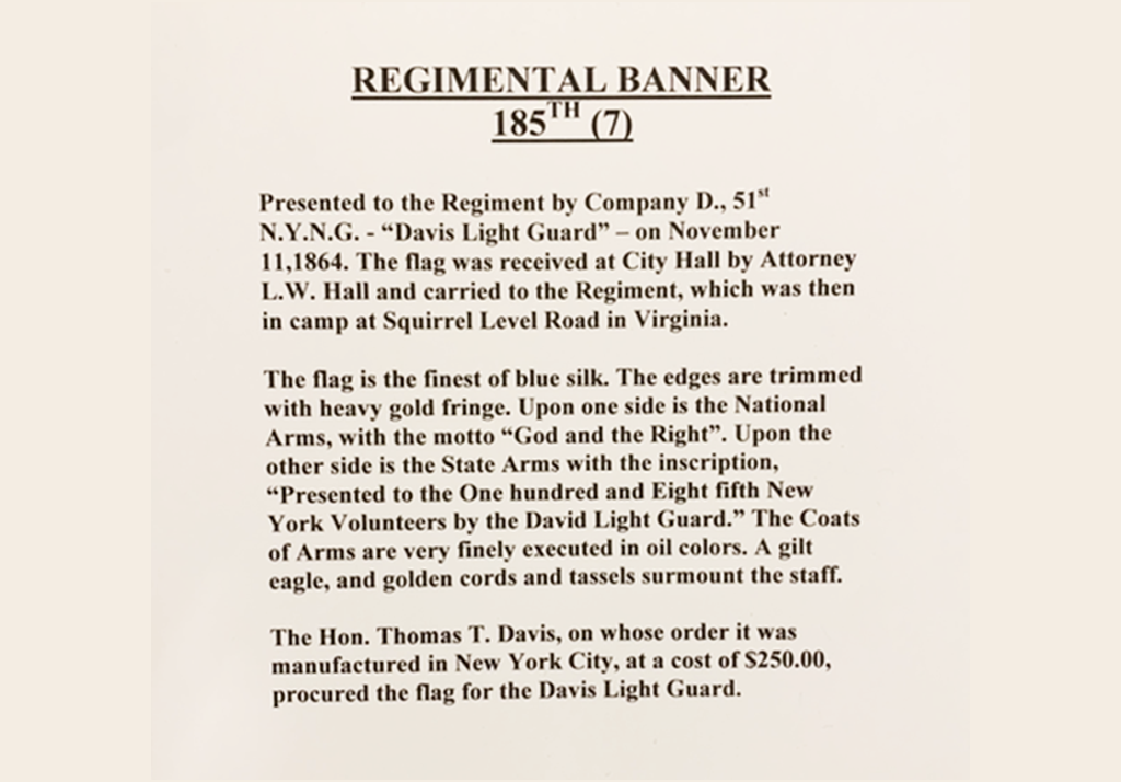 Regimental Banner 185th Description
