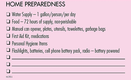 Home Preparedness