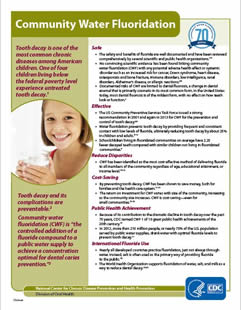 Community Water Fluoridation Fact Sheet