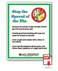 Stop the Spread of Flu Flyer