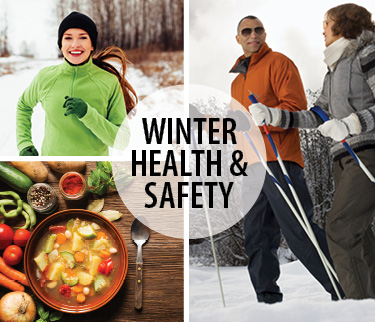 Image of healthy winter food and activities