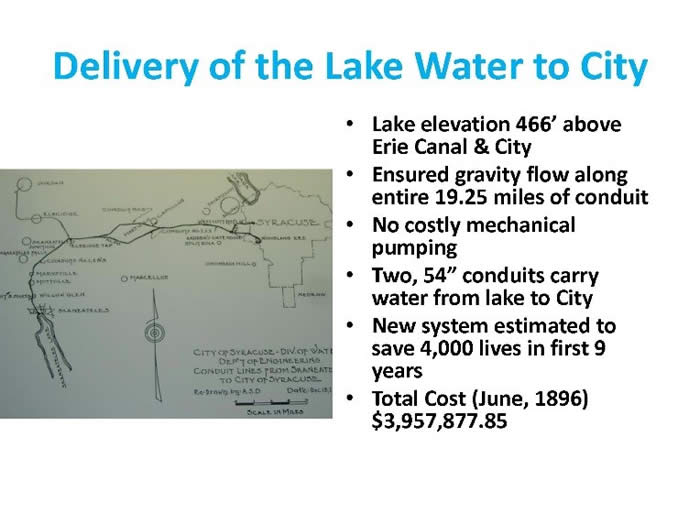Delivery of Lake Water to City