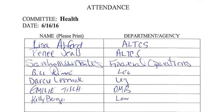 Attendance Sheet