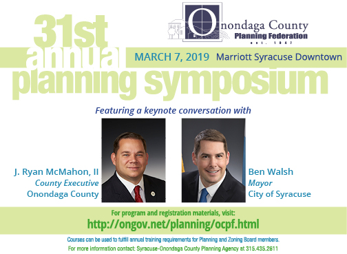 Onondaga County Planning Federation Annual Symposium postcard