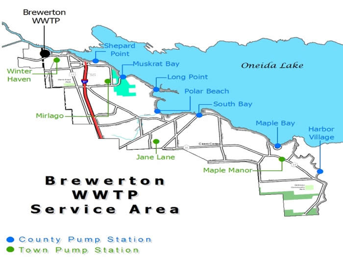 Brewerton WPCP Service Area Map