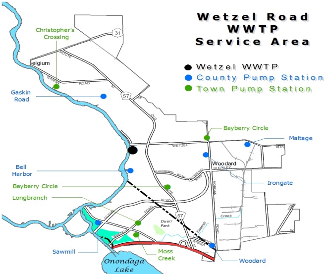 Wetzel Road WWTP Service Area Map