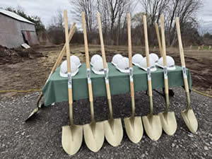 White Pine Pump Station - Golden Shovels prepared for Groundbreaking